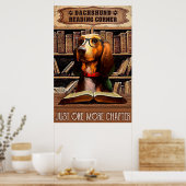 Reading Corner Book Dachshund Poster (Keuken)