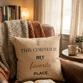 Reading Corner Square Throw Pillow Kussen
