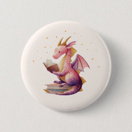 Reading Dragon Round Button – Custom Background