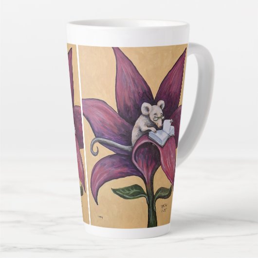 Reading Flower latte mug (Angle droit)
