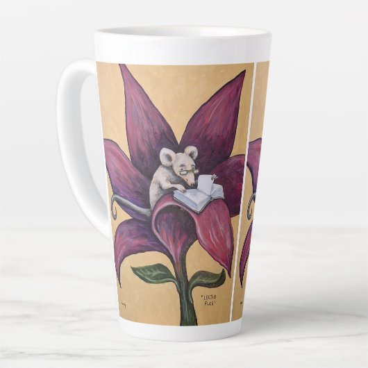 Reading Flower latte mug (Angle gauche)