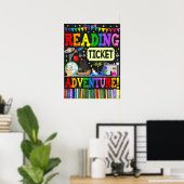 Reading is a Ticket to Adventure Classroom Poster (Bureau à domicile)