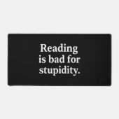 Reading is bad for stupidity (Recto)
