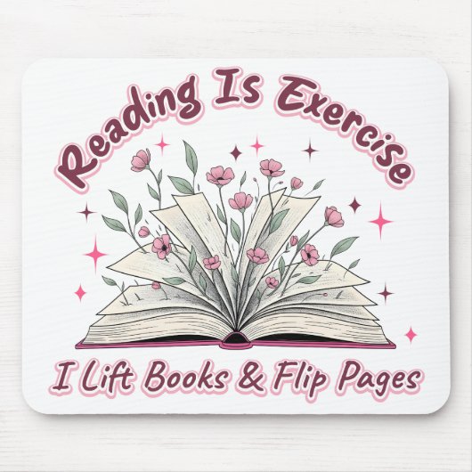 Reading Is Exercise....  Muismat (Voorkant)