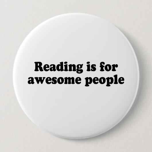 READING IS FOR AWESOME PEOPLE RONDE BUTTON 4,0 CM (Voorkant)