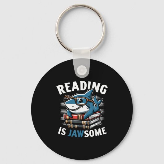 Reading Is Jawsome Shark Books Bookworm Reader  Sleutelhanger (Voorkant)