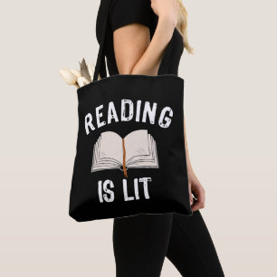 Reading Is Lit - Literatuur lezen boeken Draagtas