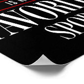 Reading Is My Favorite Srt Book Lover Funny Saying Poster (Hoek)