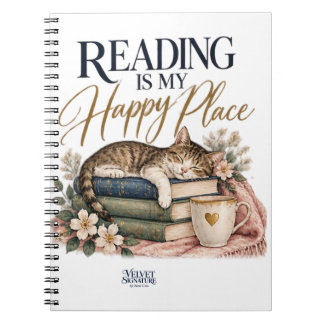 Reading Is My Happy Place Notebook | Velvet Signat Notitieboek
