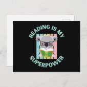reading is my superpower briefkaart (Voorkant / Achterkant)