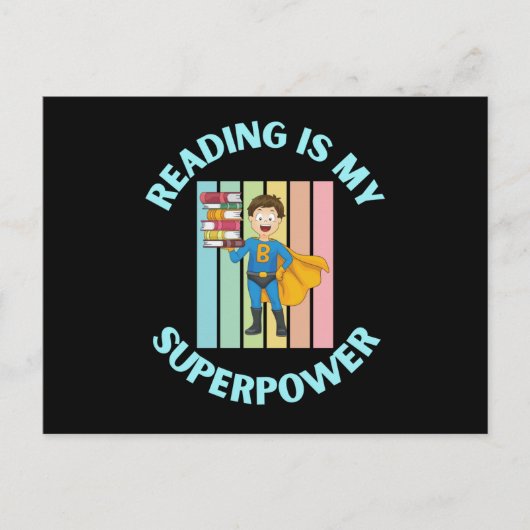 reading is my superpower briefkaart (Voorkant)