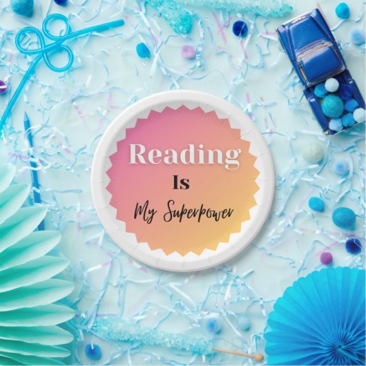 Reading Is My Superpower Papieren Bordje (Feest)