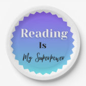 Reading Is My Superpower Papieren Bordje (Voorkant)
