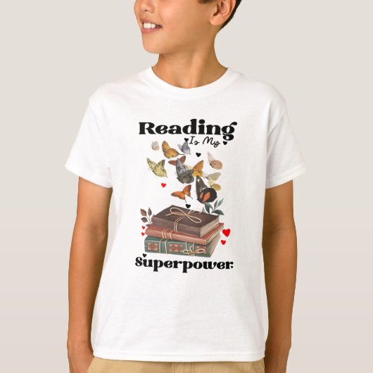 Reading Is My Superpower T-shirt (Voorkant)