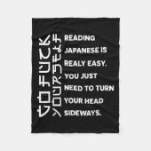 Reading Japanese Is Really Easy Shirt Student Quot Fleece Deken (Voorkant)
