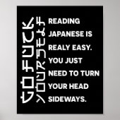 Reading Japanese Is Really Easy Shirt Student Quot Poster (Voorkant)