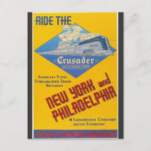 Reading Railroad Crusader Train 1937 Briefkaart