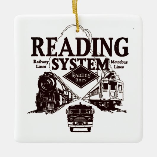 Reading Railroad Kerstversier Keramisch Ornament (Voorkant)