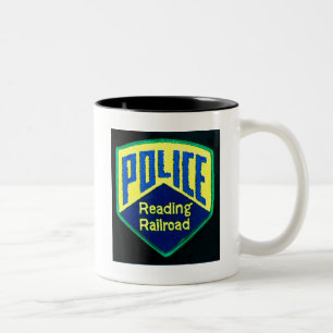 Reading Railroad Police Patch Tweekleurige Koffiemok