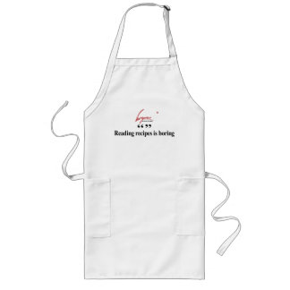 Reading recipes is boring Apron Lang Schort