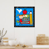 Reading Rocks Classroom Poster (Cuisine)