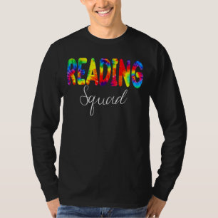 Reading Squad Tie Dye Terug naar school waardering T-shirt