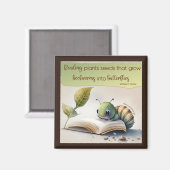 Reading Turns Bookworms to Butterflies Magneet (Voorkant / Achterkant)