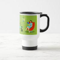 Reading Woman Revel Mug Reading Retro Reading