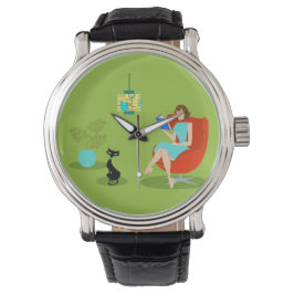 Reading Woman Watch Horloge