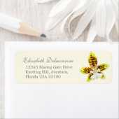 Readlabel voor orchidee bloemige dunne bruiloft etiket (Insitu)