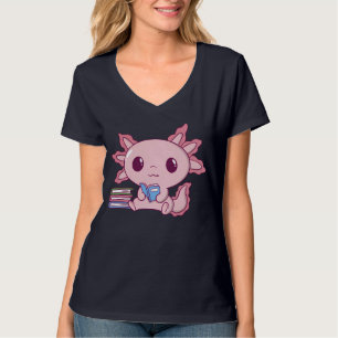 READSOLOTL kawaii axolotl lezen boeken lover cadea T-shirt