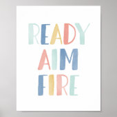 Ready Aim Fire Funny Bathroom Print (Voorkant)
