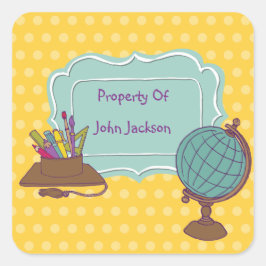 Ready For The World Personalized Bookplate Sticker