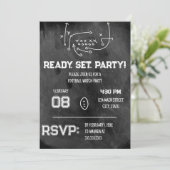 Ready Set Party Football Watch Party Invitation (Debout devant)