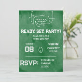 Ready Set Party Football Watch Party Invitation (Debout devant)