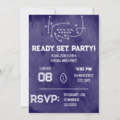 Ready Set Party Football Watch Party Invitation (Devant)