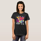 Ready to Bi Bisexual Rainbow Pride Bisexuality LGB T-shirt (Voorkant volledig)
