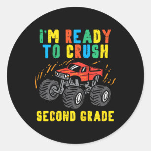 Ready To Crush 2nd Grade Monster Truck First Ronde Sticker