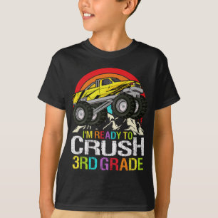 Ready To Crush 3rd Grade School Monster truck T-shirt