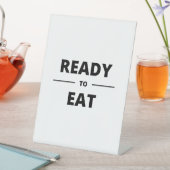 READY TO EAT RECLAMEBORD MET VOETSTUK (Insitu)