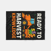 Ready To Harvest Knowledge Tractor Farmer Teacher  Fleece Deken (Voorkant (Horizontaal))