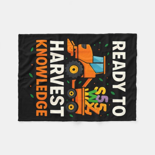 Ready To Harvest Knowledge Tractor Farmer Teacher  Fleece Deken (Voorkant (Horizontaal))