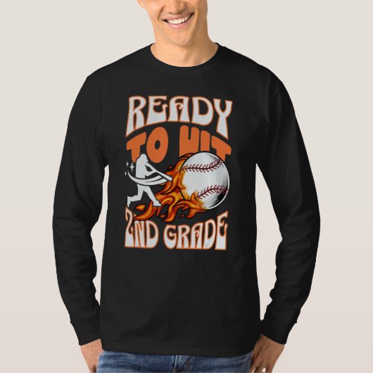 Ready to hit 2nd grade t-shirt (Voorkant)