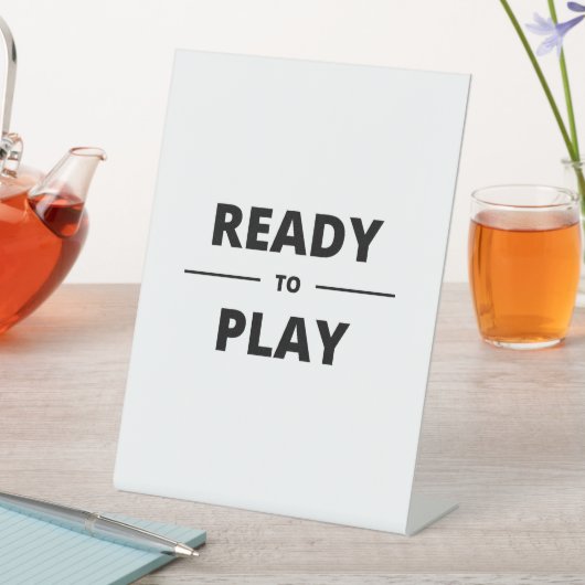 READY TO PLAY RECLAMEBORD MET VOETSTUK (Insitu)