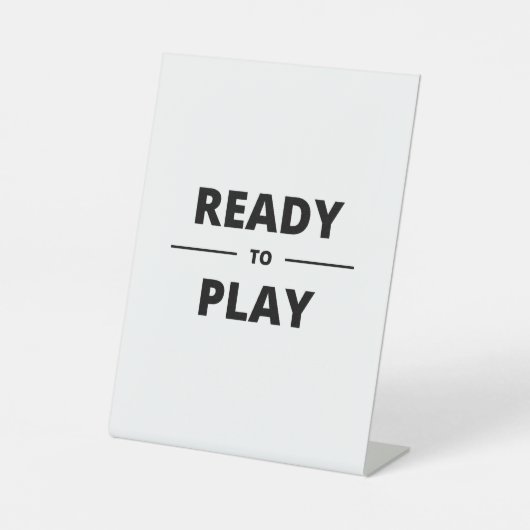 READY TO PLAY RECLAMEBORD MET VOETSTUK (Voorkant)