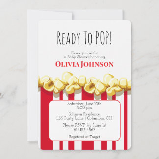 Ready To POP! Baby Shower Invitation Kaart