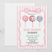 Ready to Pop Cake Pop Shower Invitation (Devant / Derrière)