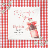 Ready To Pop Red Bow Soda Bottle Baby Shower Servet