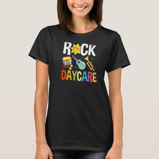Ready To Rock Daycare BACKPRINT Babysitter T-shirt (Voorkant)