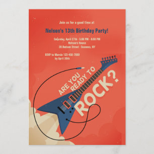 Ready to Rock Invitation Kaart